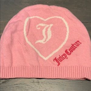 Pink knit Juicy Couture beanie